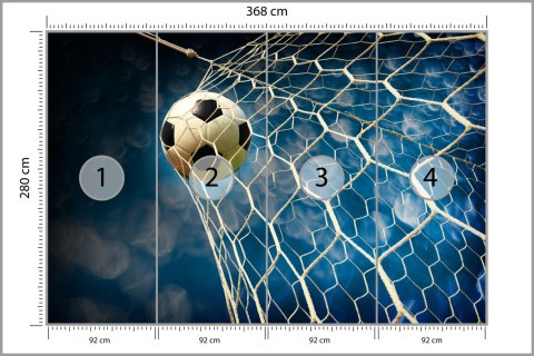 Fototapeta 3D Sport, Piłka Nożna Vinyl Strukturalny 368x280 FT-1772-VS10