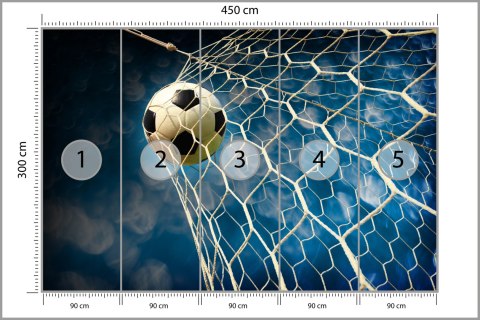 Fototapeta 3D Sport, Piłka Nożna Flizelina Zmywalna 450x300 FT-1772-VEML450-300