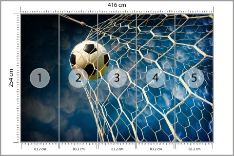 Fototapeta 3D Sport, Piłka Nożna Vinyl Gładki 416x254 FT-1772-VGXXXL
