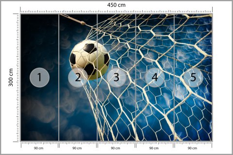 Fototapeta 3D Sport, Piłka Nożna Vinyl Gładki 450x300 FT-1772-VG450-300