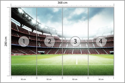 Fototapeta 3D Stadion Piłkarski Tapeta Samoprzylepna 368x280 FT-1805-SK10