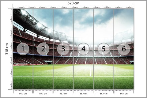 Fototapeta 3D Stadion Piłkarski Tapeta Samoprzylepna 520x318 FT-1805-SKXXXXXL
