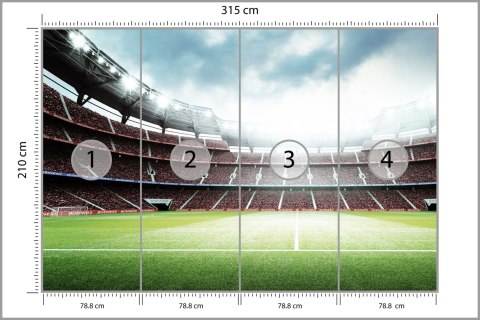 Fototapeta 3D Stadion Piłkarski Vinyl Gładki 315x210 FT-1805-VG315-210