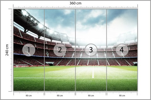 Fototapeta 3D Stadion Piłkarski Vinyl Gładki 360x240 FT-1805-VG360-240