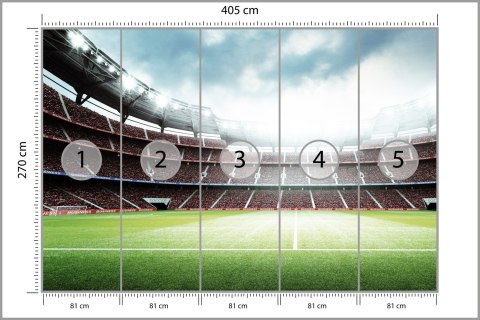 Fototapeta 3D Stadion Piłkarski Vinyl Gładki 405x270 FT-1805-VG405-270