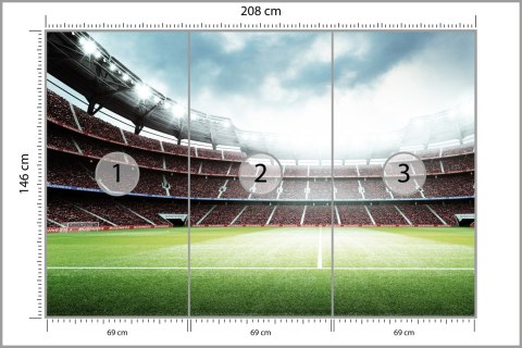 Fototapeta 3D Stadion Piłkarski Vinyl Strukturalny 208x146 FT-1805-VSXL