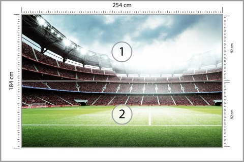 Fototapeta 3D Stadion Piłkarski Vinyl Strukturalny 254x184 FT-1805-VS4