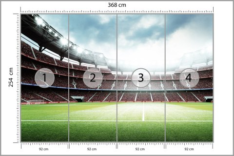 Fototapeta 3D Stadion Piłkarski Vinyl Strukturalny 368x254 FT-1805-VS8