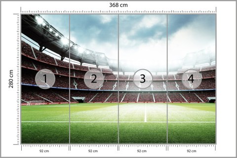 Fototapeta 3D Stadion Piłkarski Vinyl Strukturalny 368x280 FT-1805-VS10