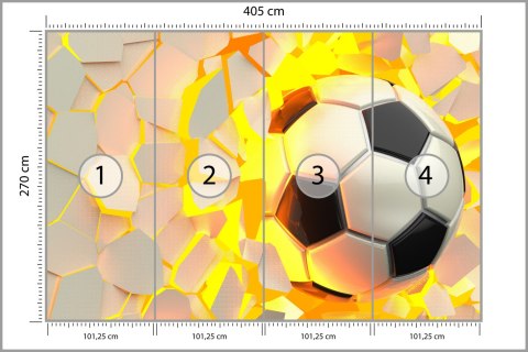 Fototapeta Piłka Nożna Sport Flizelina Zmywalna 405x270 FT-1881-VEML405-270