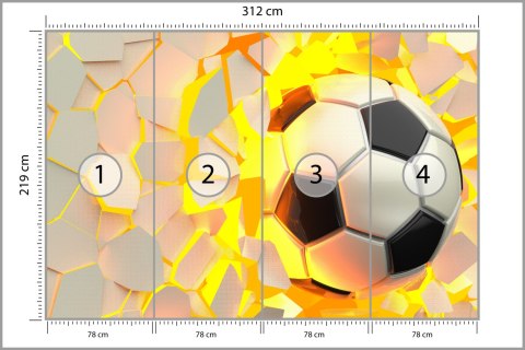 Fototapeta Piłka Nożna Sport Tapeta Samoprzylepna 416x254 FT-1881-SKXXXL