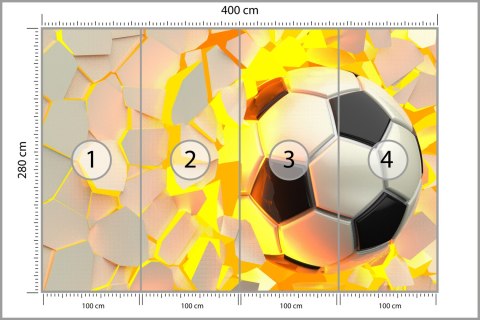 Fototapeta Piłka Nożna Sport Vinyl Gładki 400x280 FT-1881-VG400-280