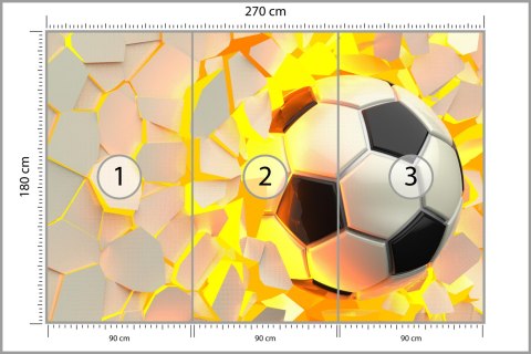 Fototapeta Piłka Nożna Sport Vinyl Strukturalny 270x180 FT-1881-VS270-180