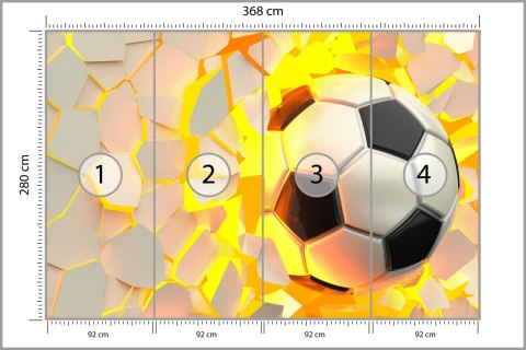 Fototapeta Piłka Nożna Sport Vinyl Strukturalny 368x280 FT-1881-VS10
