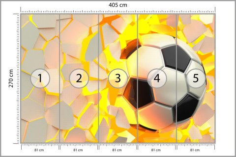 Fototapeta Piłka Nożna Sport Vinyl Strukturalny 405x270 FT-1881-VS405-270