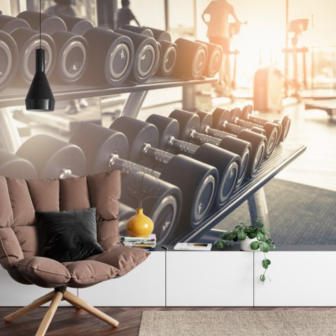 Fototapeta Hantle Na Siłowni 3D Flizelina Zmywalna 180x120 FT-3956-VEML180-120