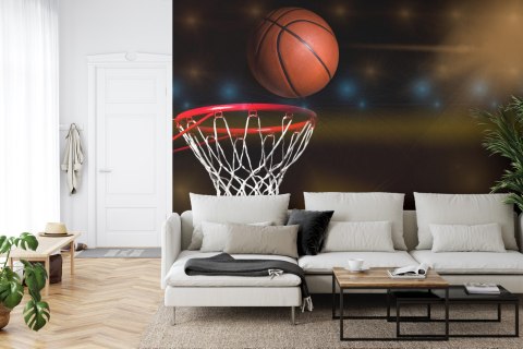 Fototapeta Piłka W Koszu Vinyl Gładki 416x290 FT-3124-VGXXXXL