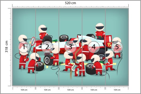 Fototapeta Pit Stop Bolidu F1 Flizelina Zmywalna 520x318 FT-3785-VEMLXXXXXL