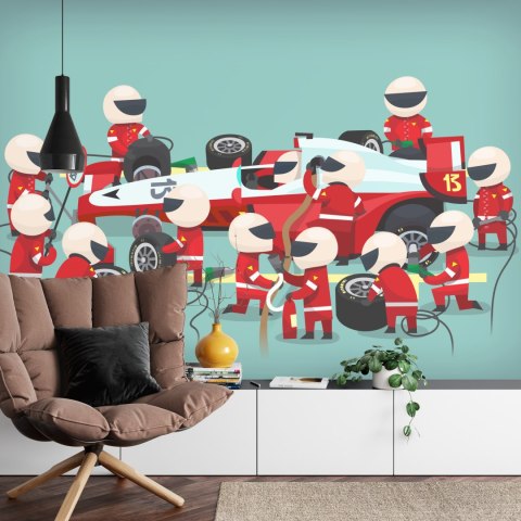 Fototapeta Pit Stop Bolidu F1 Vinyl Strukturalny 312x219 FT-3785-VSXXL