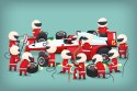 Fototapeta Pit Stop Bolidu F1 Vinyl Strukturalny 405x270 FT-3785-VS405-270