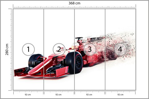 Fototapeta Abstrakcyjny Bolid F1 Tapeta Samoprzylepna 368x280 FT-3787-SK10