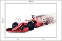 Fototapeta Abstrakcyjny Bolid F1 Vinyl Gładki 180x120 FT-3787-VG180-120