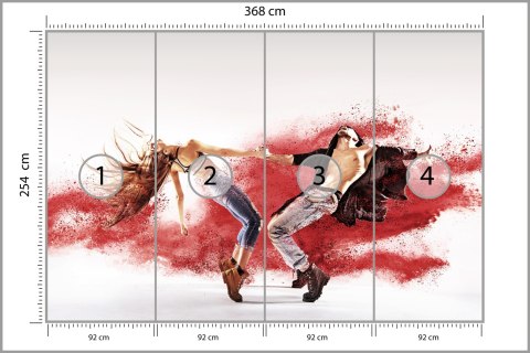 Fototapeta Hip-Hopowa Para Taneczna Flizelina 368x254 FT-3818-V8