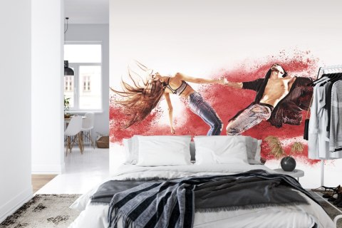 Fototapeta Hip-Hopowa Para Taneczna Flizelina 368x280 FT-3818-V10