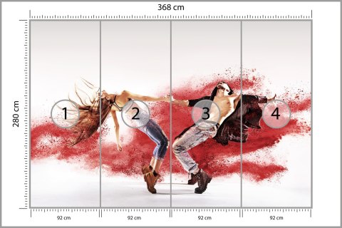 Fototapeta Hip-Hopowa Para Taneczna Tapeta Samoprzylepna 368x280 FT-3818-SK10