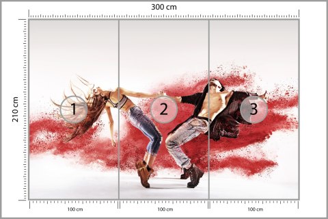 Fototapeta Hip-Hopowa Para Taneczna Vinyl Gładki 300x210 FT-3818-VG300-210