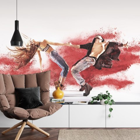 Fototapeta Hip-Hopowa Para Taneczna Vinyl Gładki 416x290 FT-3818-VGXXXXL