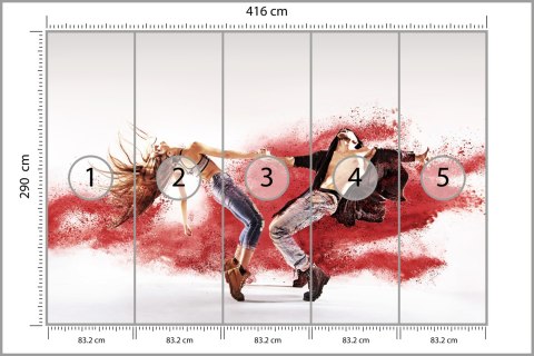 Fototapeta Hip-Hopowa Para Taneczna Vinyl Strukturalny 416x290 FT-3818-VSXXXXL