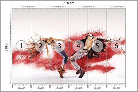 Fototapeta Hip-Hopowa Para Taneczna Vinyl Strukturalny 520x318 FT-3818-VSXXXXXL