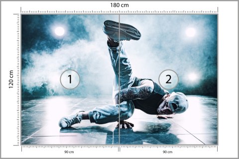 Fototapeta Tancerz Breakdance Podczas Występu Flizelina Zmywalna 180x120 FT-3822-VEML180-120