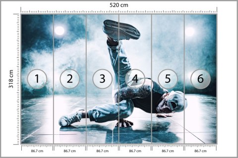 Fototapeta Tancerz Breakdance Podczas Występu Tapeta Samoprzylepna 520x318 FT-3822-SKXXXXXL