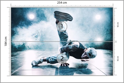Fototapeta Tancerz Breakdance Podczas Występu Vinyl Strukturalny 254x184 FT-3822-VS4