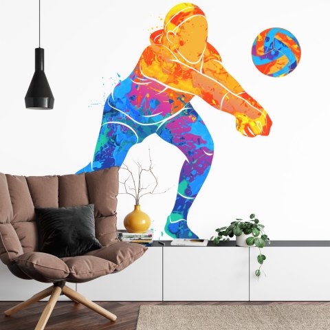 Fototapeta Siatkarka Malowana Akwarelą Vinyl Strukturalny 312x219 FT-3243-VSXXL