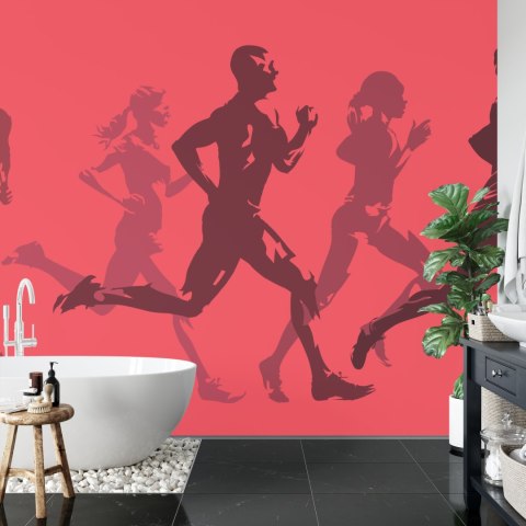Fototapeta Abstrakcyjni Sportowcy Podczas Biegu Tapeta Samoprzylepna 180x120 FT-3656-SK180-120