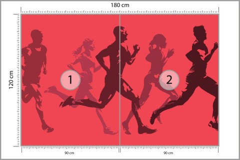 Fototapeta Abstrakcyjni Sportowcy Podczas Biegu Tapeta Samoprzylepna 180x120 FT-3656-SK180-120