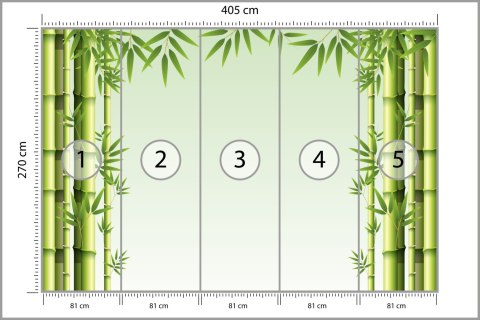 Fototapeta Malowany Bambusowy Las Vinyl Strukturalny 405x270 FT-2480-VS405-270