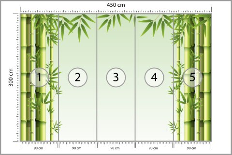 Fototapeta Malowany Bambusowy Las Vinyl Strukturalny 450x300 FT-2480-VS450-300