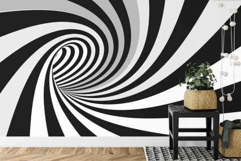 Fototapeta 3D Tunel-Czarno-Biała Vinyl Strukturalny 405x270 FT-29-VS405-270