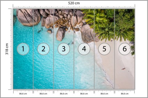 Fototapeta Plaża Ocean Palmy Vinyl Strukturalny 520x318 FT-384-VSXXXXXL