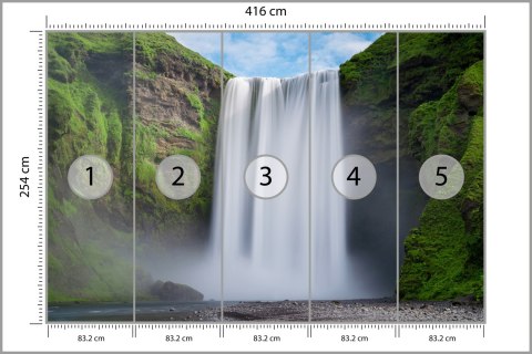 Fototapeta Wodospad Skógafoss Vinyl Strukturalny 416x254 FT-559-VSXXXL