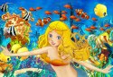 Fototapeta Dla Dzieci-Syrenka I Ryby Vinyl Strukturalny 416x290 FT-1140-VSXXXXL