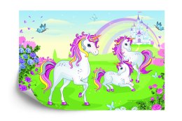 Fototapeta Bajkowe Jednorożce I Zamek Flizelina Zmywalna 208x146 FT-2324-VEMLXL