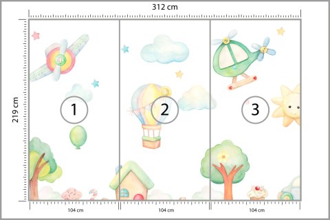 Fototapeta Akwarelowe Miasteczko Flizelina 312x219 FT-2370-VEXXL