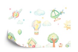 Fototapeta Akwarelowe Miasteczko Flizelina 315x210 FT-2370-VE315-210