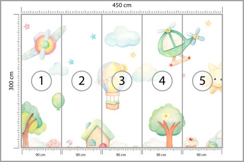 Fototapeta Akwarelowe Miasteczko Flizelina 450x300 FT-2370-VE450-300