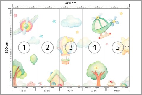 Fototapeta Akwarelowe Miasteczko Flizelina 460x300 FT-2370-V12